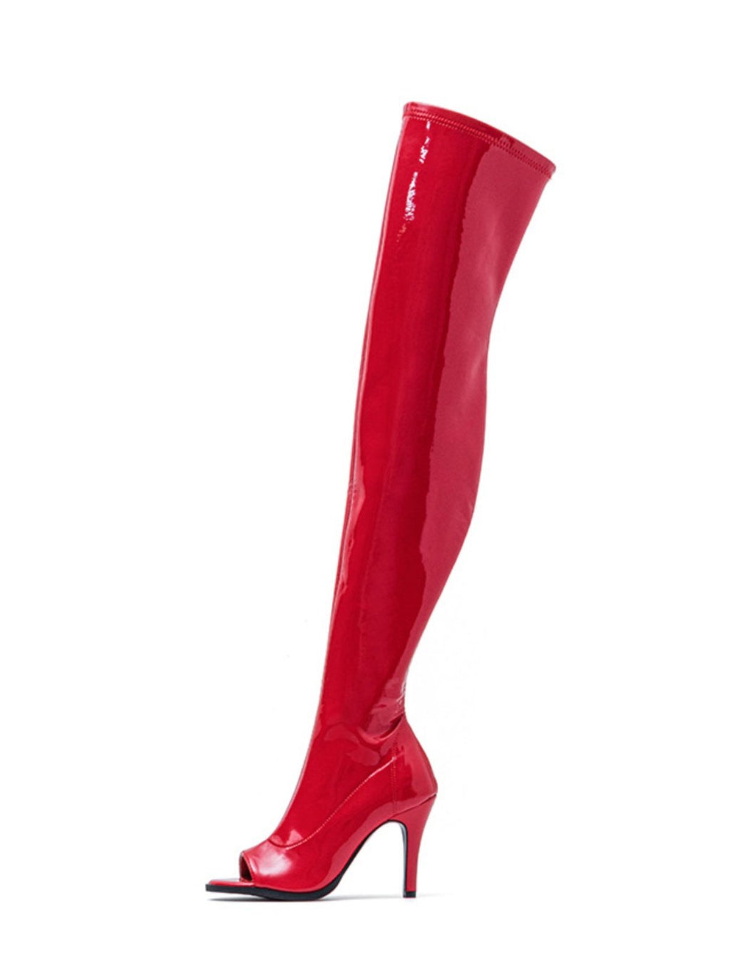 Red jazz dance high heel boots over the knee heels heels dancing boots boots patent leather sexy dancing boots girl