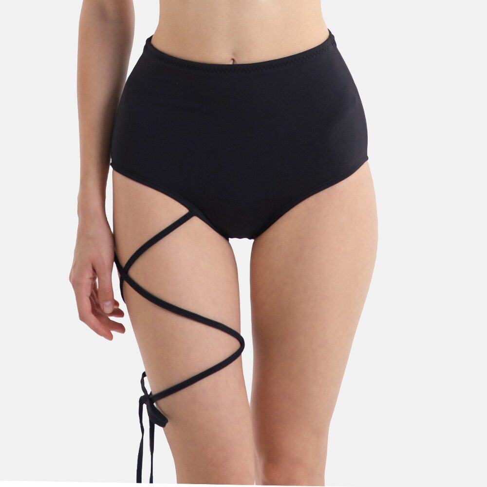 Professional polewear anti-light shorts pole dance costume cut-out top strap shorts sports irregular sexy