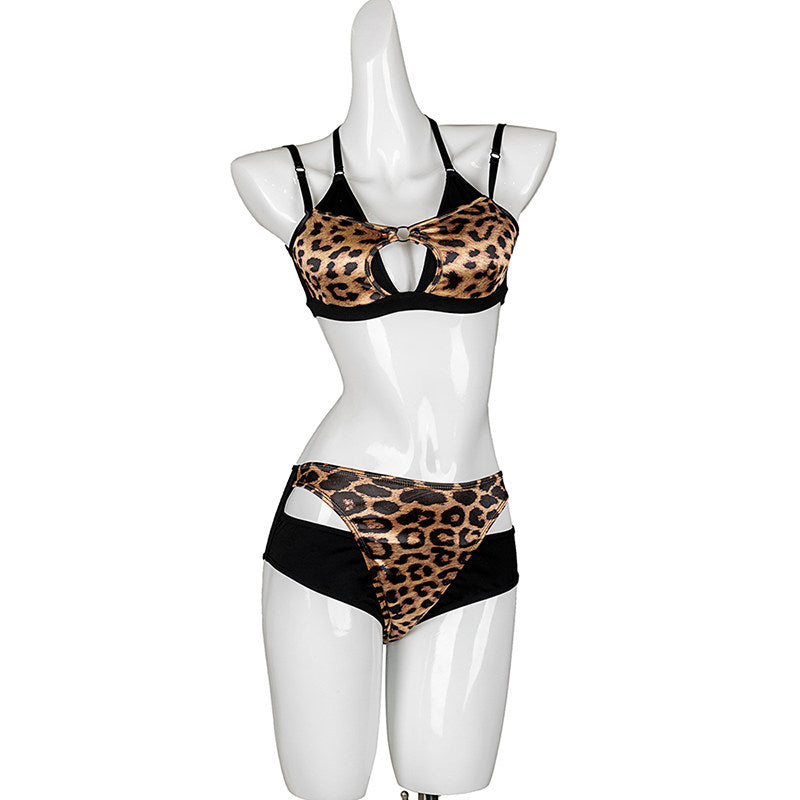 Snake pattern split style beautiful back sexy pole wear set pole dance costume professional anti-light practice costume performance