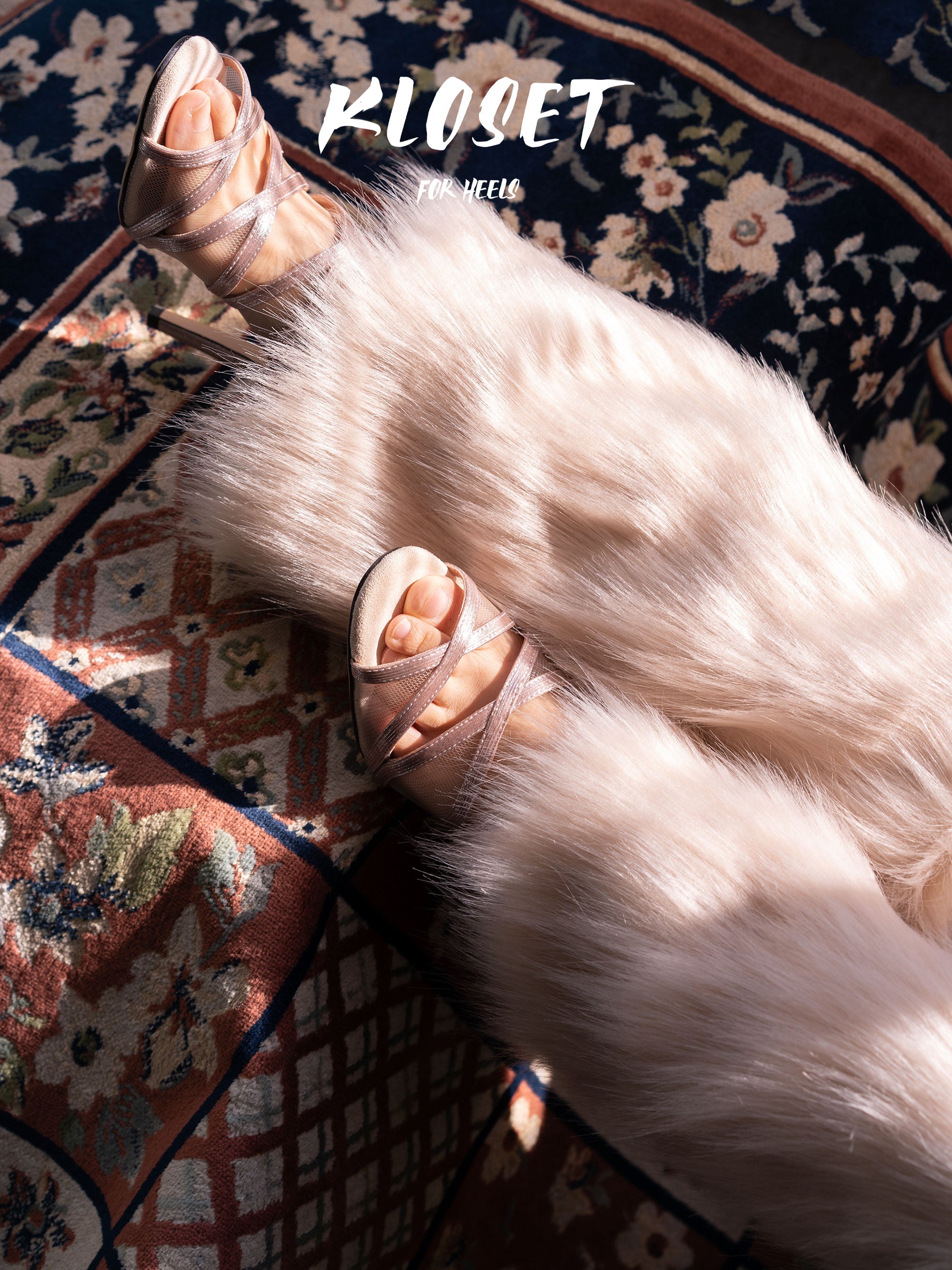 Heels boot cover furry leg cover y2k fox fur warm calf cover jk sock cover long hair imitation plush heel cover