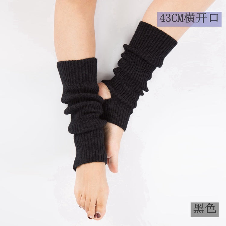 【Use with booties】Heels high heels, sock covers, dance leg covers, knitted ballet yoga, warm feet