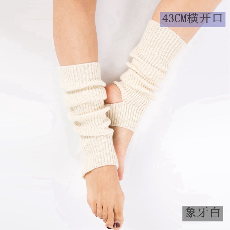 【Use with booties】Heels high heels, sock covers, dance leg covers, knitted ballet yoga, warm feet