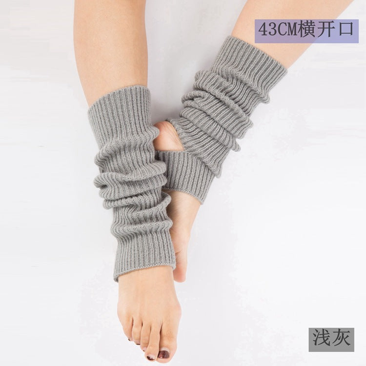 【Use with booties】Heels high heels, sock covers, dance leg covers, knitted ballet yoga, warm feet