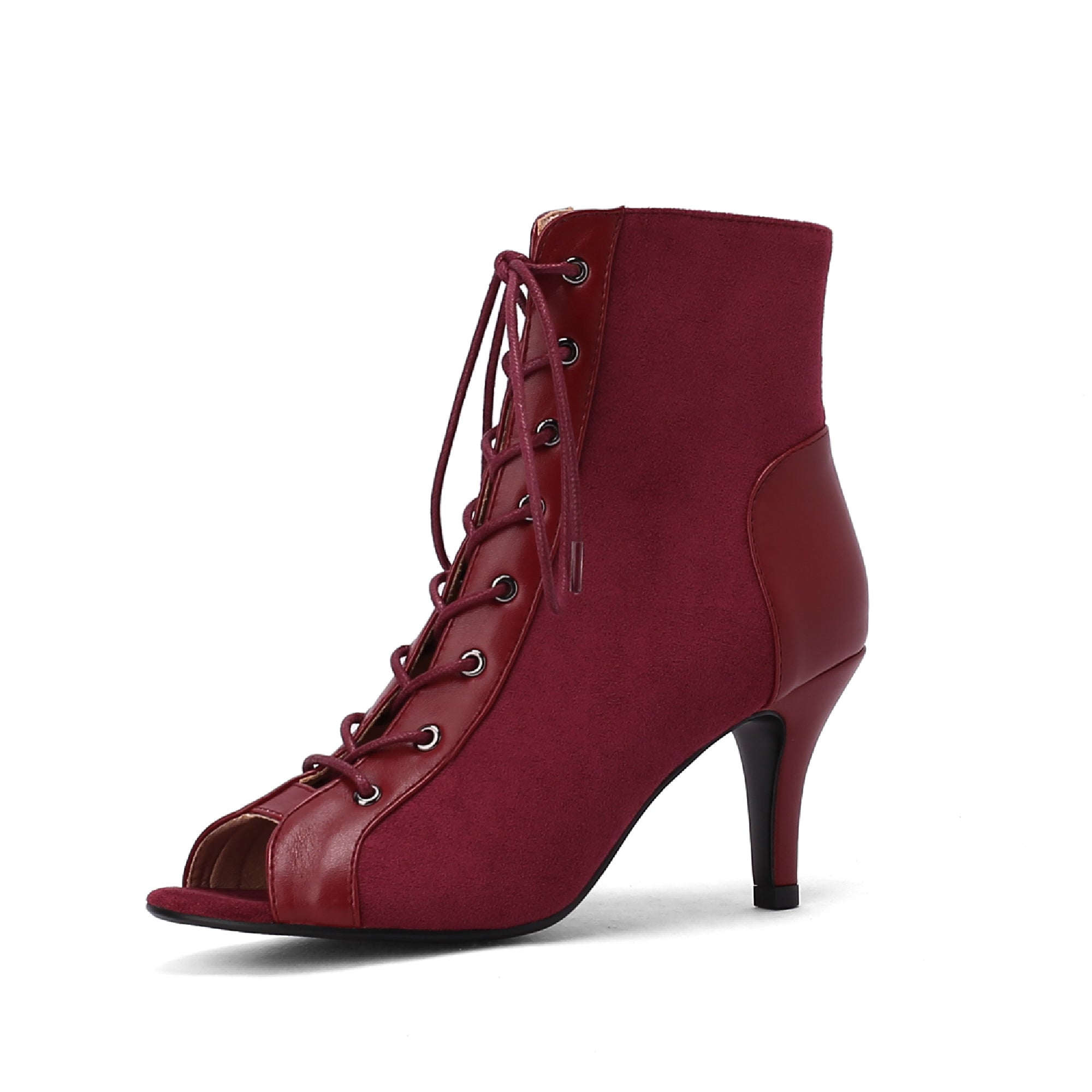 Lace boots, jazz dance-only high heels, sexy dancing heels dancing shoes, booties, summer open-toed fishmouth sandals