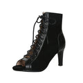 Lace boots, jazz dance-only high heels, sexy dancing heels dancing shoes, booties, summer open-toed fishmouth sandals