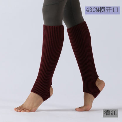 【Use with booties】Heels high heels, sock covers, dance leg covers, knitted ballet yoga, warm feet