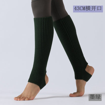 【Use with booties】Heels high heels, sock covers, dance leg covers, knitted ballet yoga, warm feet