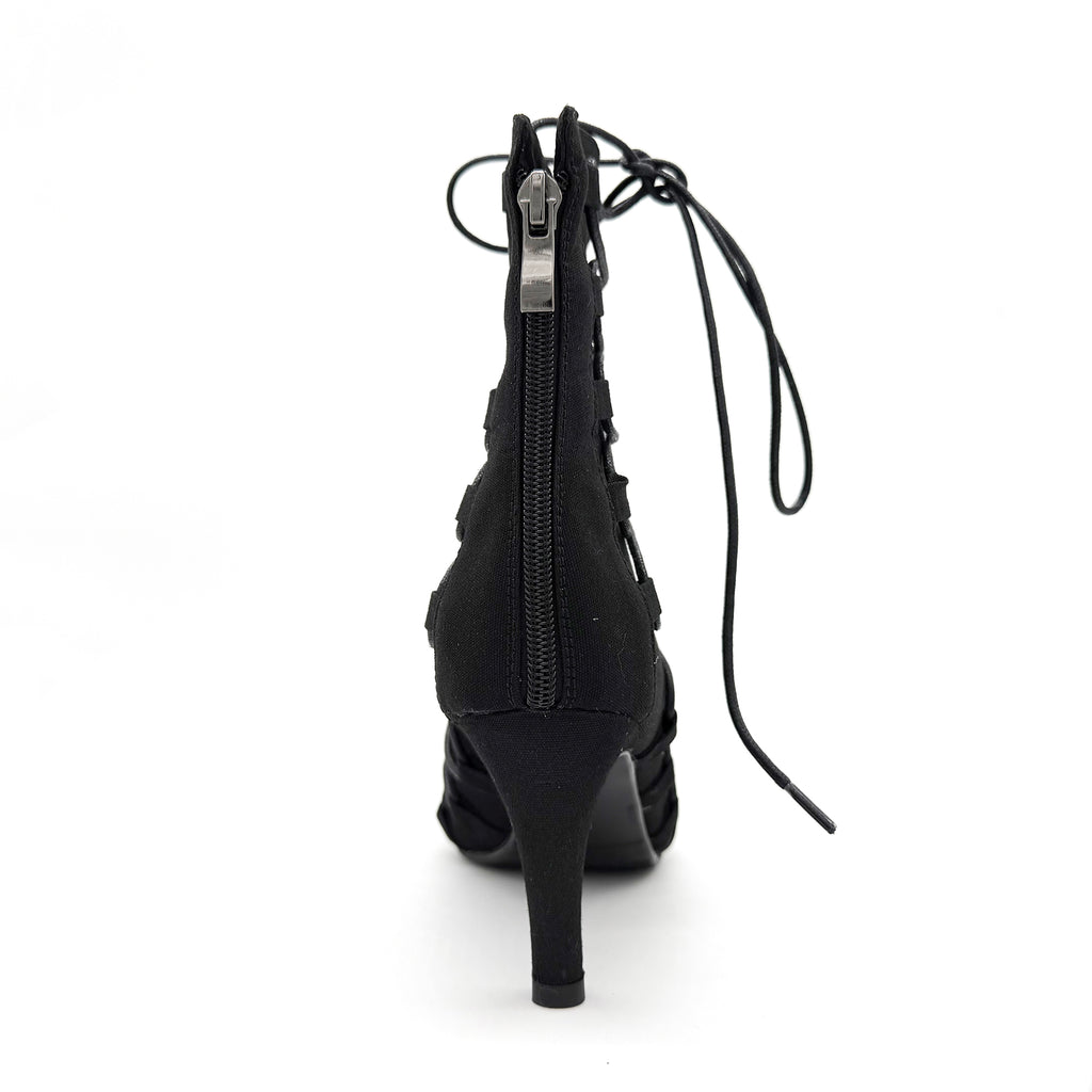 Lace-up jazz dance high heels, short sandals, openwork dancing shoes, soft-soled high-top dance shoes heels