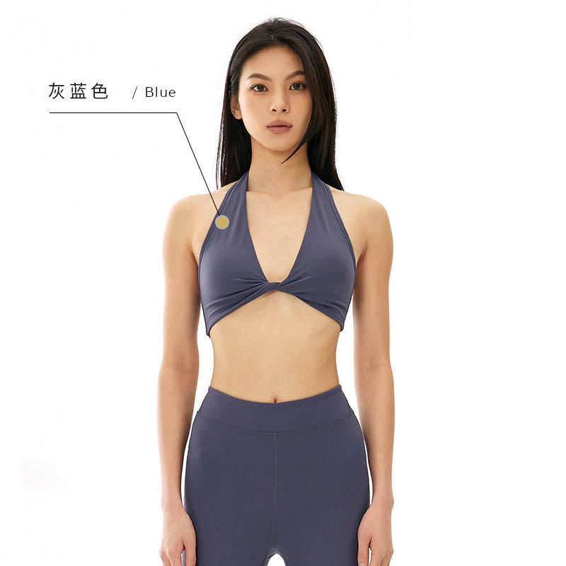 Neck hanging Pole dance dress women polewea professional underwear sports beauty back wear fitness sexy bra top