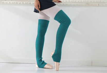 【Use with booties】Heels heels, over-the-knee sock covers, dancing leg covers, knitted to keep warm feet