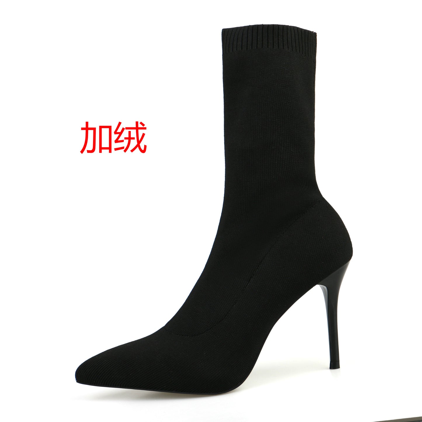 Socks, knitted boots, stiletto heeled boots, women's high heels, pointed toe boots, children's jazz dance, stretch heels, dancing shoes, plush